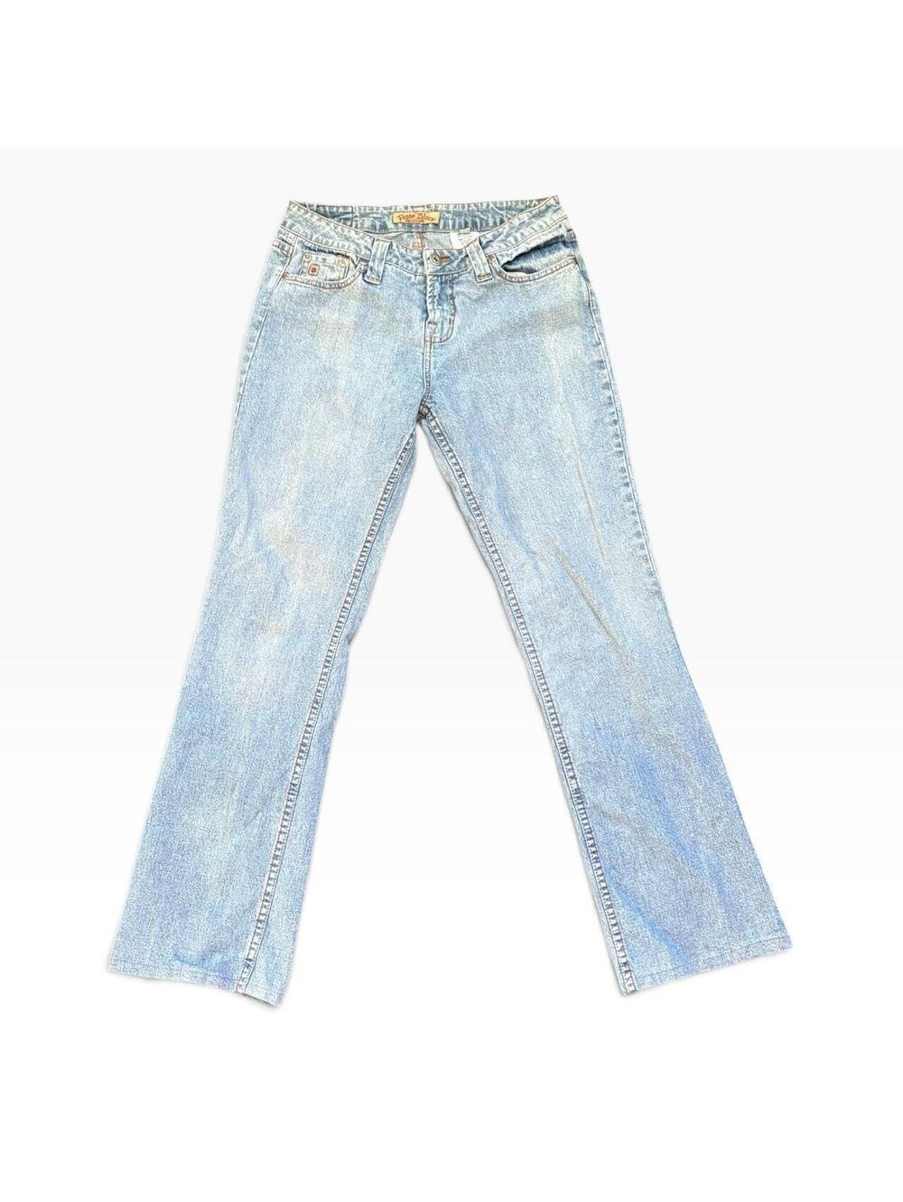 Y2K 2000s Paris Blues Faded Blue Low Rise Bootcut Jeans